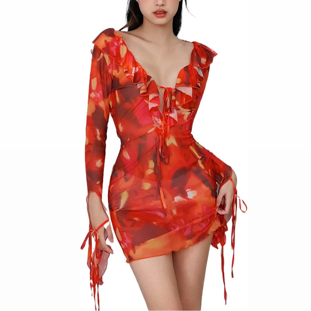 Y2K Ruffle Mini Dress